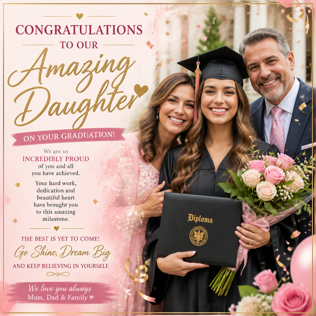 Congratulations on Your Graduation, Daughter