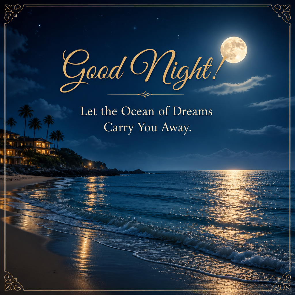 Good Night! Let the Ocean of Dreams Carry You Away