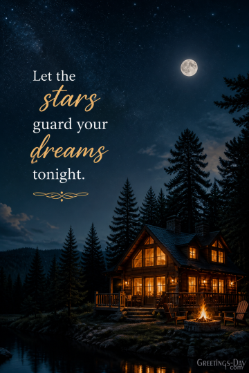 Good Night Quote – Let the Stars Guard Your Dreams Tonight