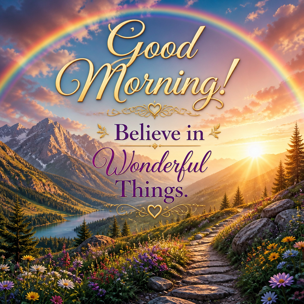 Good Morning! Believe in Wonderful Things