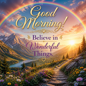 Good Morning! Believe in Wonderful Things