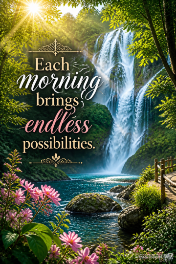 Each Morning Brings Endless Possibilities