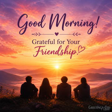 Good Morning! Grateful for Your Friendship