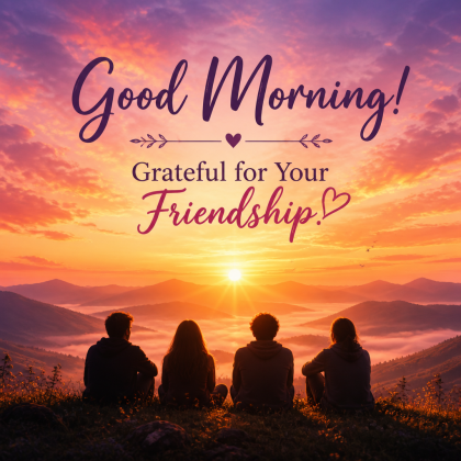 Good Morning! Grateful for Your Friendship