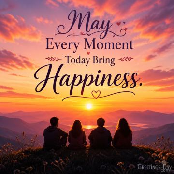 May Every Moment Today Bring Happiness