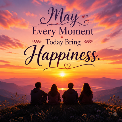 May Every Moment Today Bring Happiness