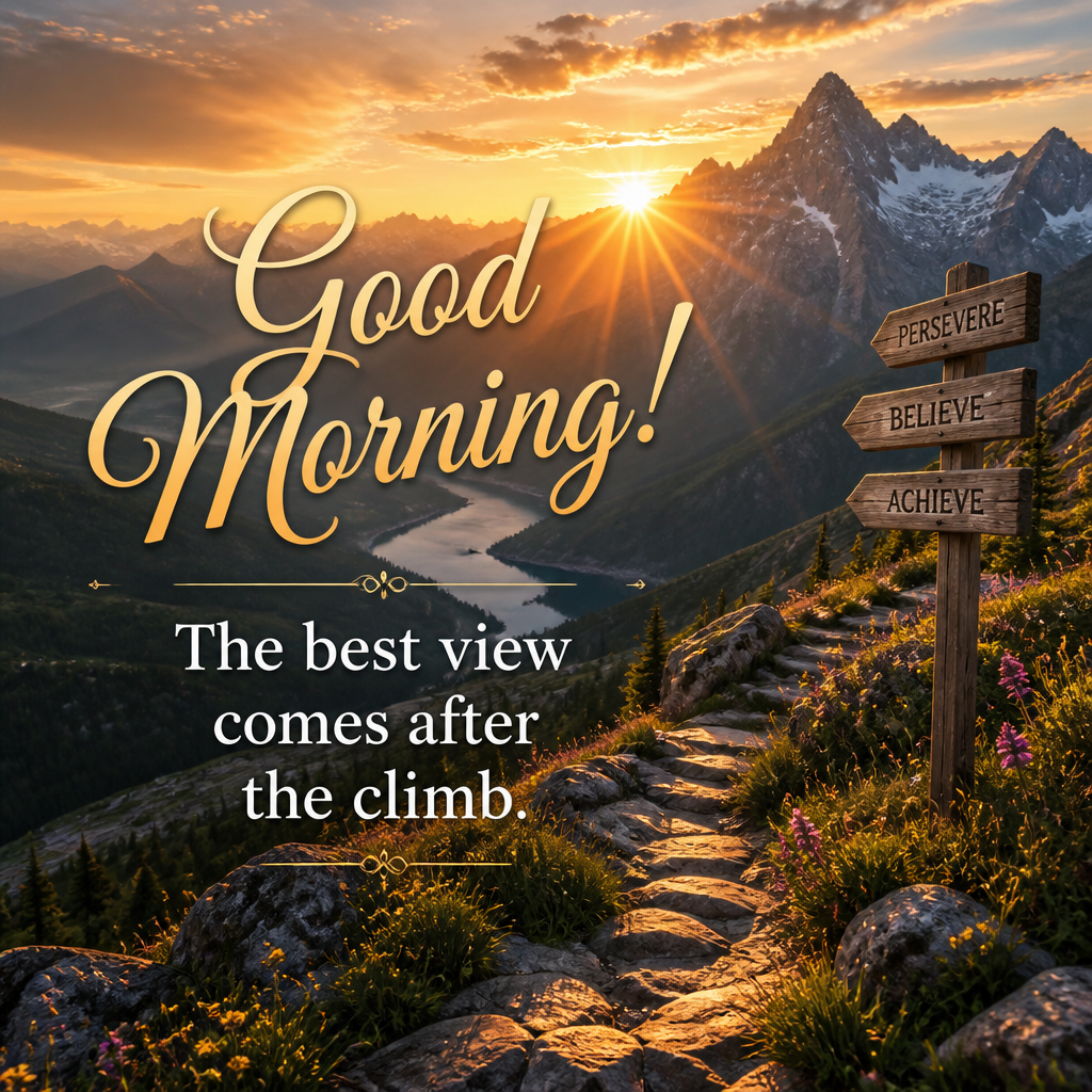 Good Morning! The Best View Comes After the Climb