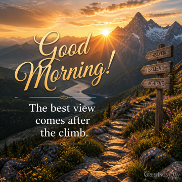 Good Morning! The Best View Comes After the Climb