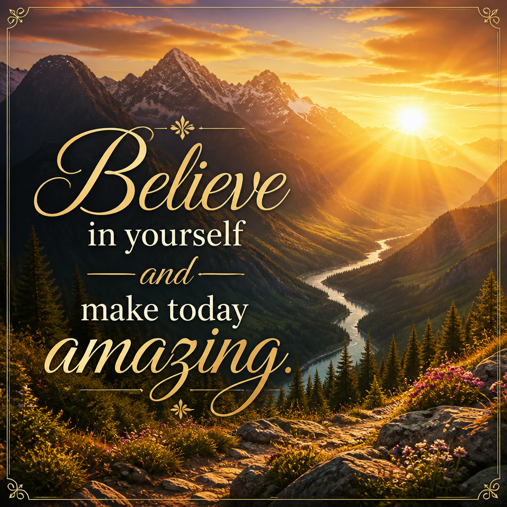 Believe in Yourself and Make Today Amazing