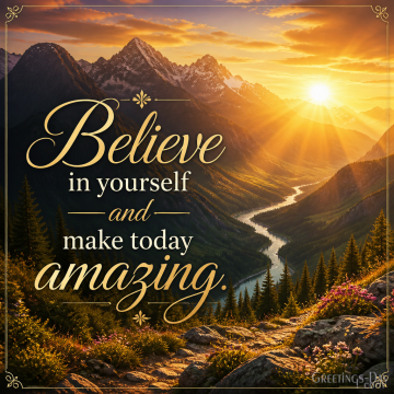 Believe in Yourself and Make Today Amazing