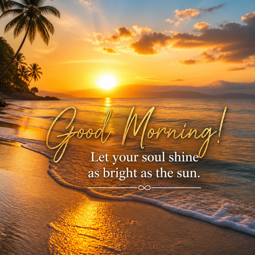Good Morning! Let Your Soul Shine as Bright as the Sun