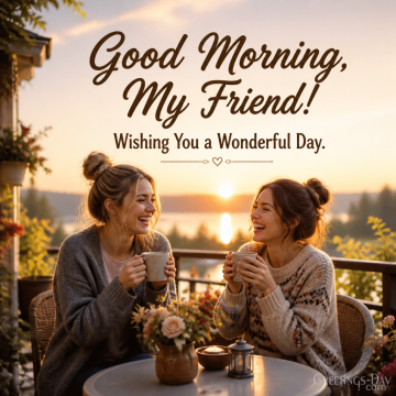 Good Morning, My Friend! Wishing You a Wonderful Day