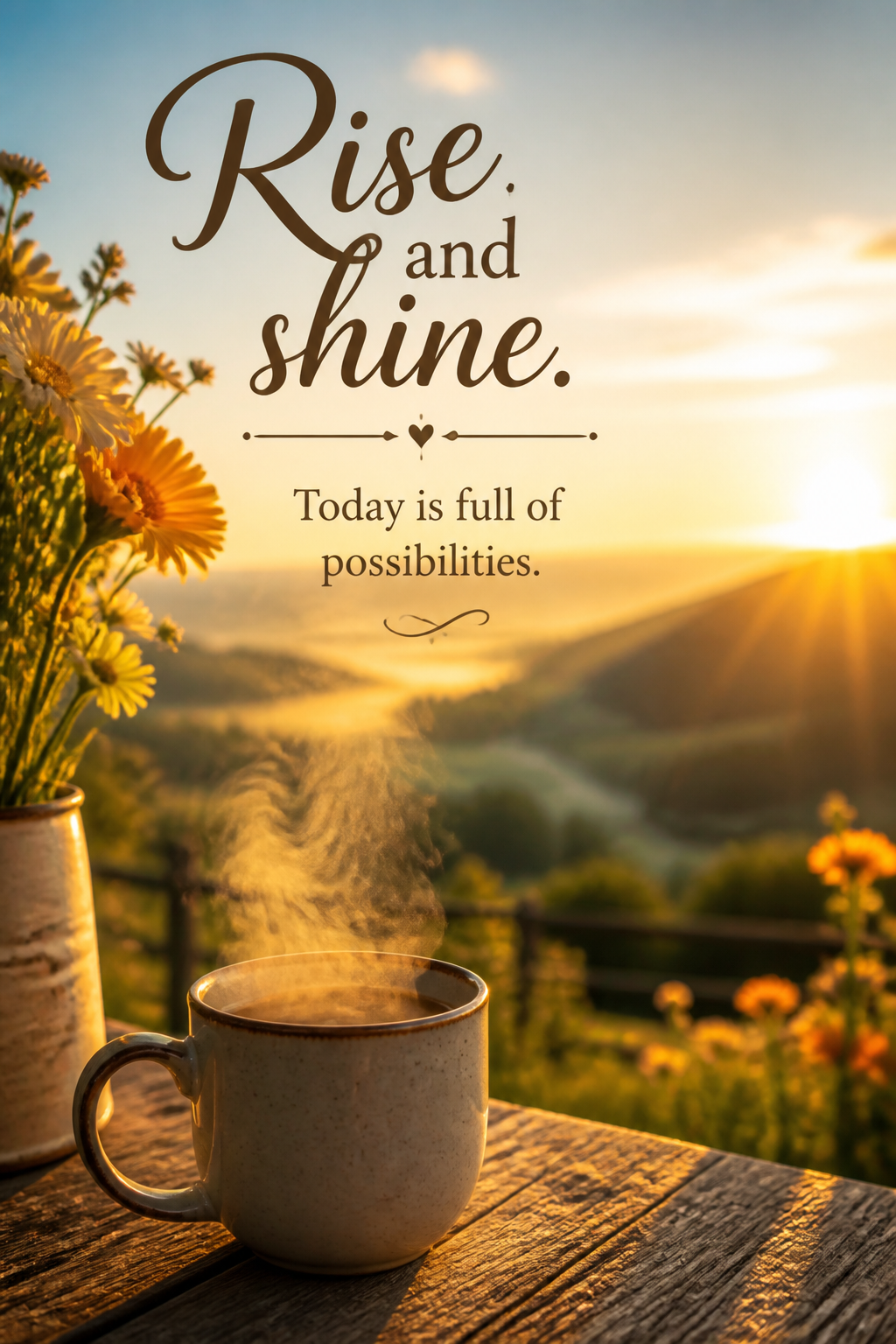 Rise and Shine. Today Is Full of Possibilities