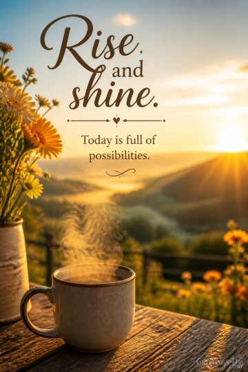 Rise and Shine. Today Is Full of Possibilities