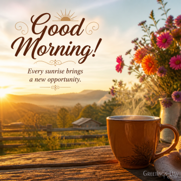 Good Morning! Every Sunrise Brings a New Opportunity