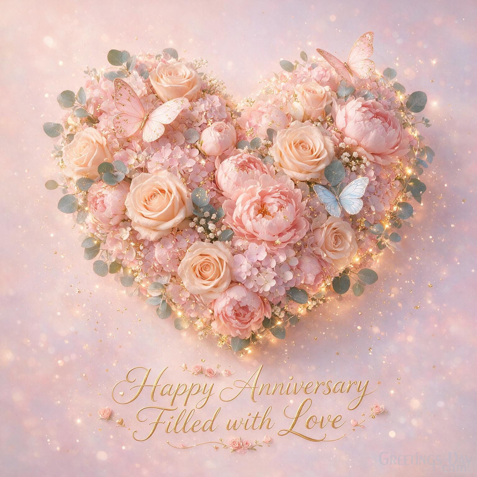 Happy Anniversary Filled with Love