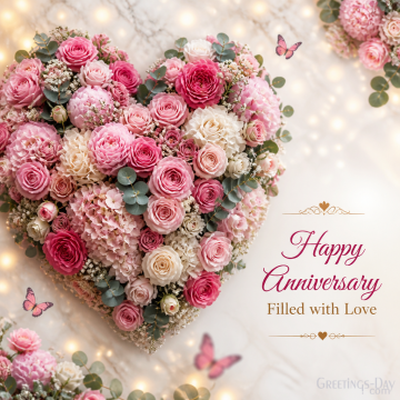 Happy Anniversary Filled with Love