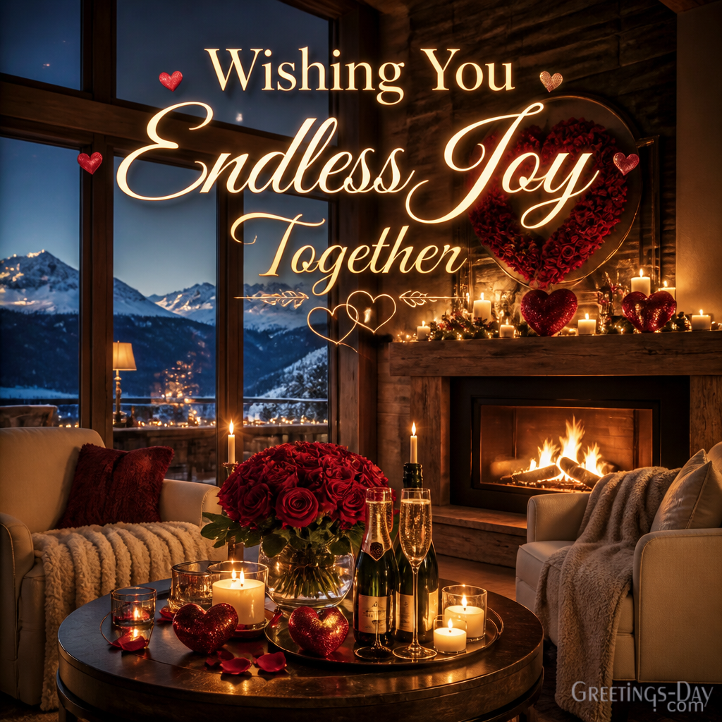 Beautiful anniversary greeting image for husband and wife – Wishing You Endless Joy Together