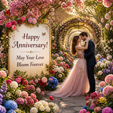 Happy Anniversary! May Your Love Bloom Forever
