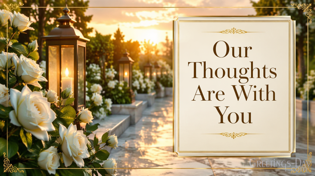 Free sympathy card with peaceful lantern garden and
