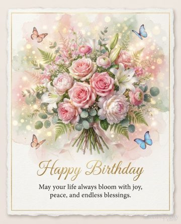 Happy Birthday to You – May Your Life Always Bloom with Joy, Peace, and Endless Blessings