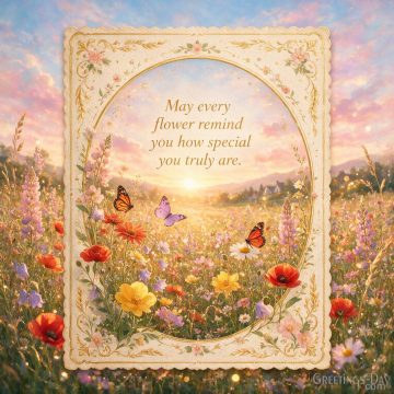 Happy Birthday – May Every Flower Remind You How Special You Truly Are