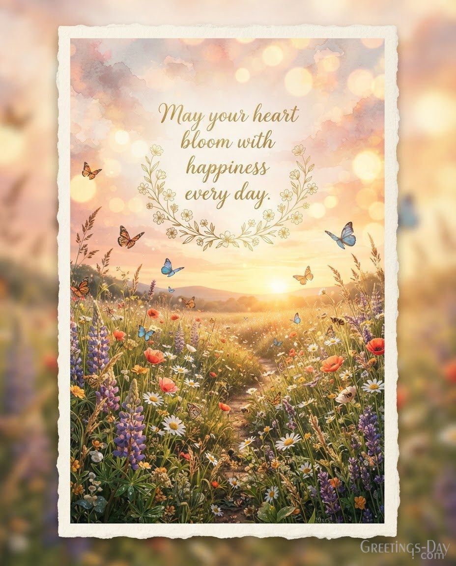 Birthday Blessings – May Your Heart Bloom with Happiness Every Day
