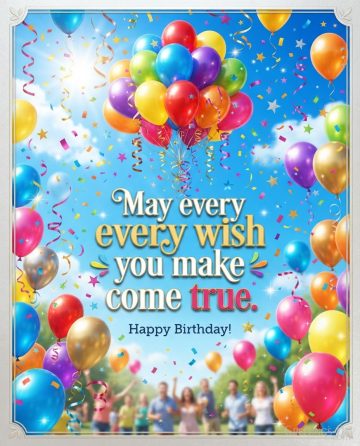 Celebrate Today – May Every Wish You Make Come True