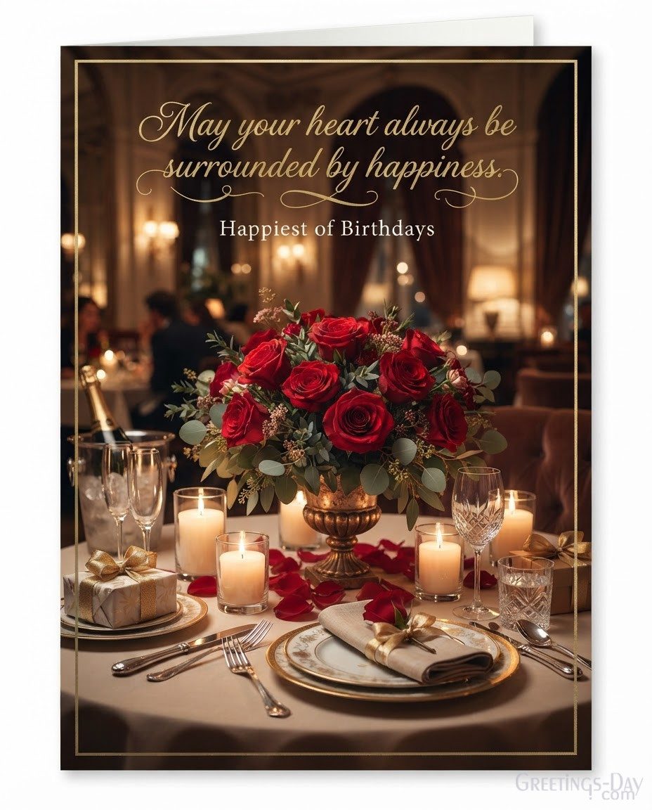With Love on Your Birthday – May Your Heart Always Be Surrounded by Happiness