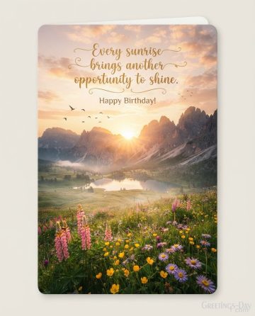 Birthday Blessings – Every Sunrise Brings Another Opportunity to Shine
