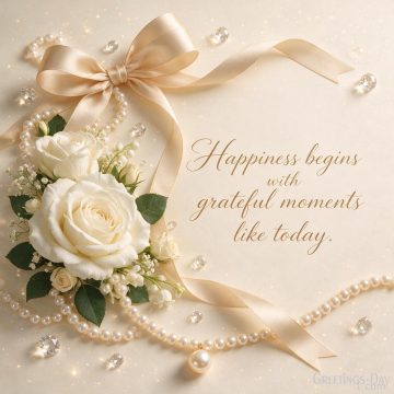 Best Wishes Always – Happiness Begins with Grateful Moments Like Today