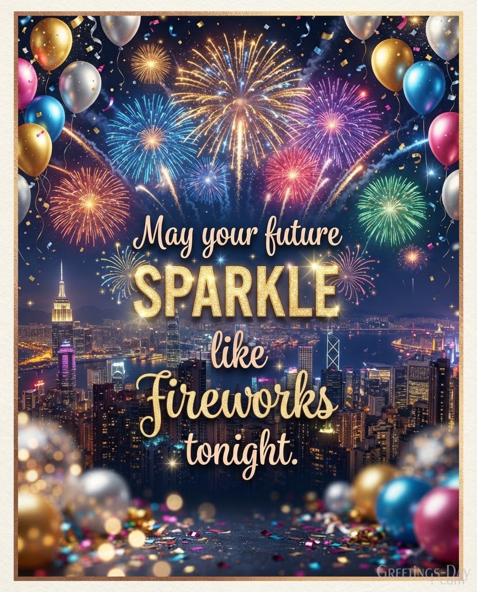Birthday Celebration – May Your Future Sparkle Like Fireworks Tonight
