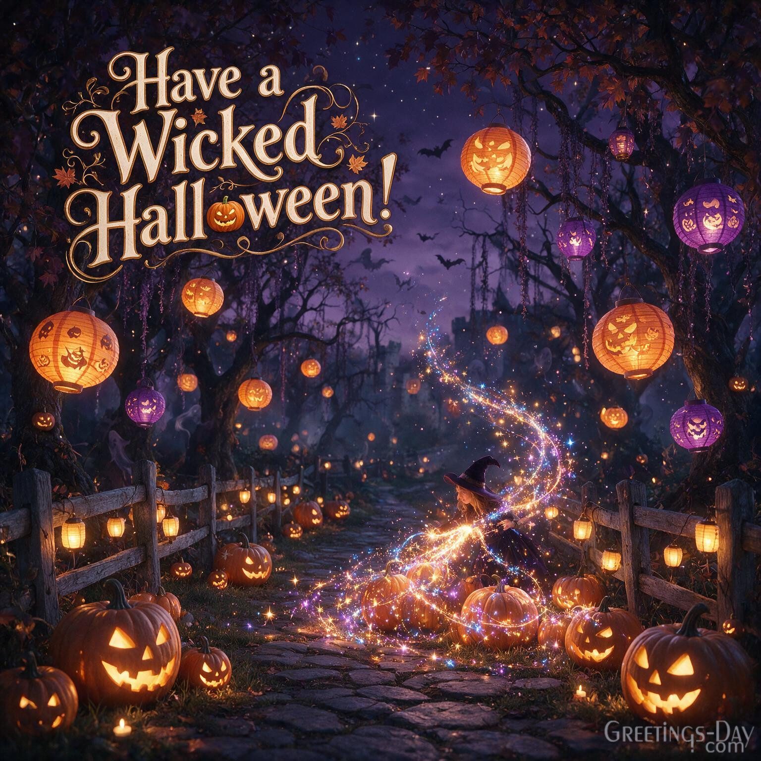 Have a Wicked Halloween! | Fantasy Witch Greeting