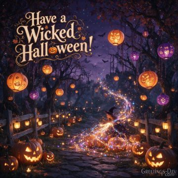 Have a Wicked Halloween! | Fantasy Witch Greeting