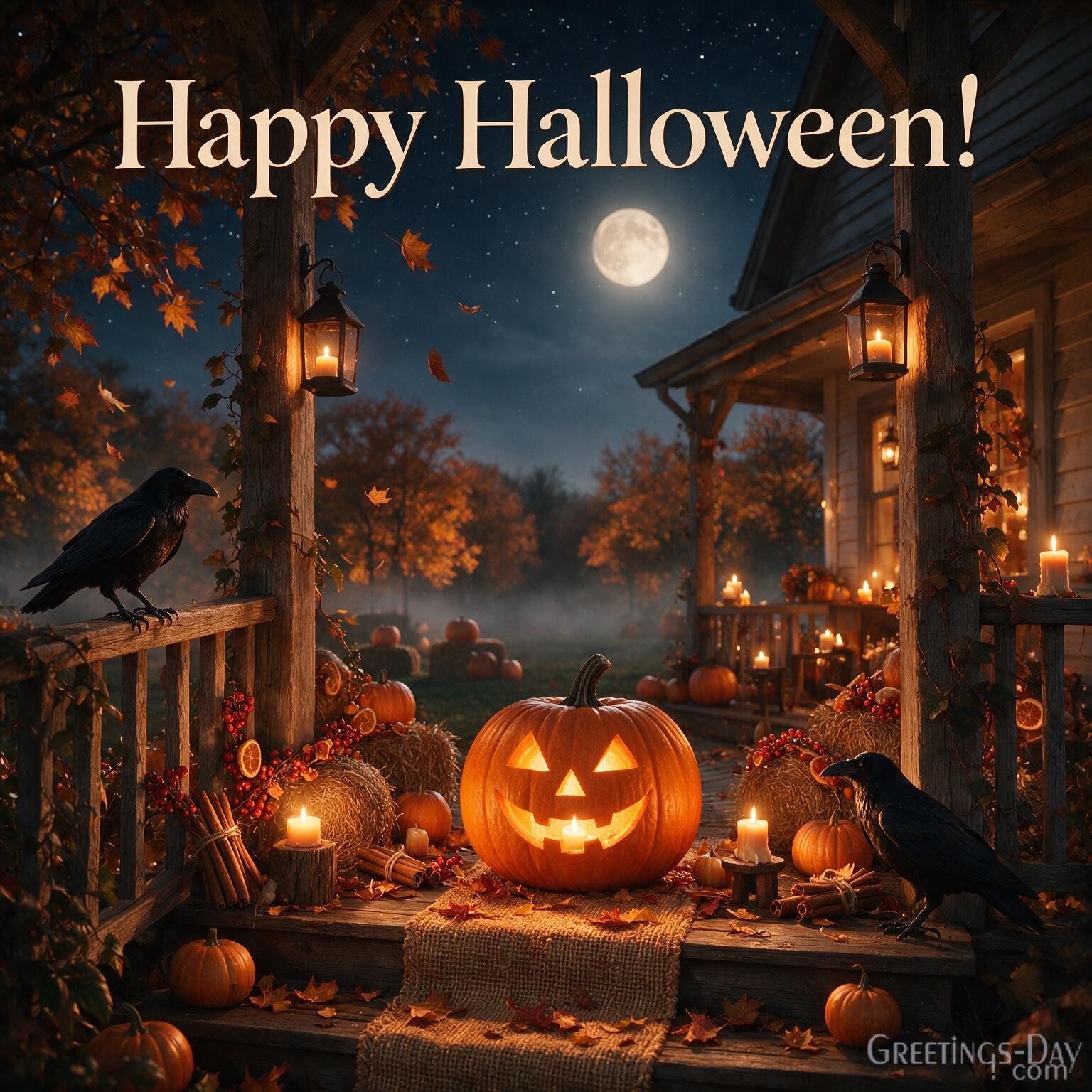 Happy Halloween! | Glowing Pumpkin Halloween Image