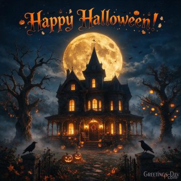Happy Halloween! | Haunted House Under the Full Moon