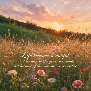 Beautiful Birthday Quote About Life – Remember the Moments, Not Just the Years