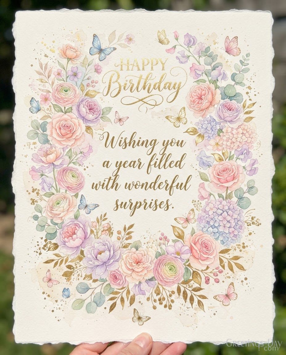 Beautiful Birthday Wishes – Wishing You a Year Filled with Wonderful Surprises
