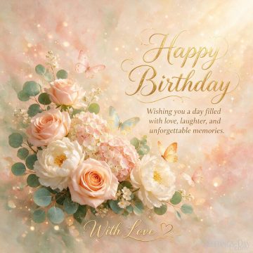 Happy Birthday to You – May Your Heart Always Bloom with Happiness and Your Dreams Come True