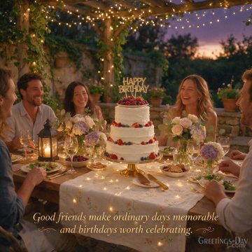 Birthday Quote for Friends – Good Friends Make Birthdays Worth Celebrating