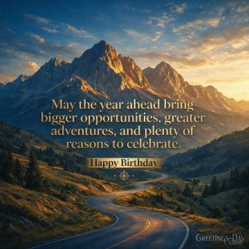 Inspirational Birthday Quote for Him – Bigger Opportunities and Greater Adventures
