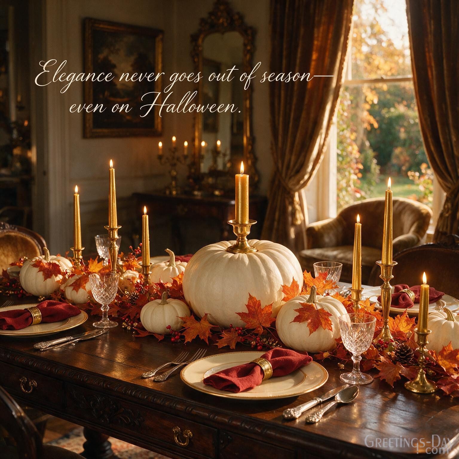 Elegance Never Goes Out of Season—Even on Halloween