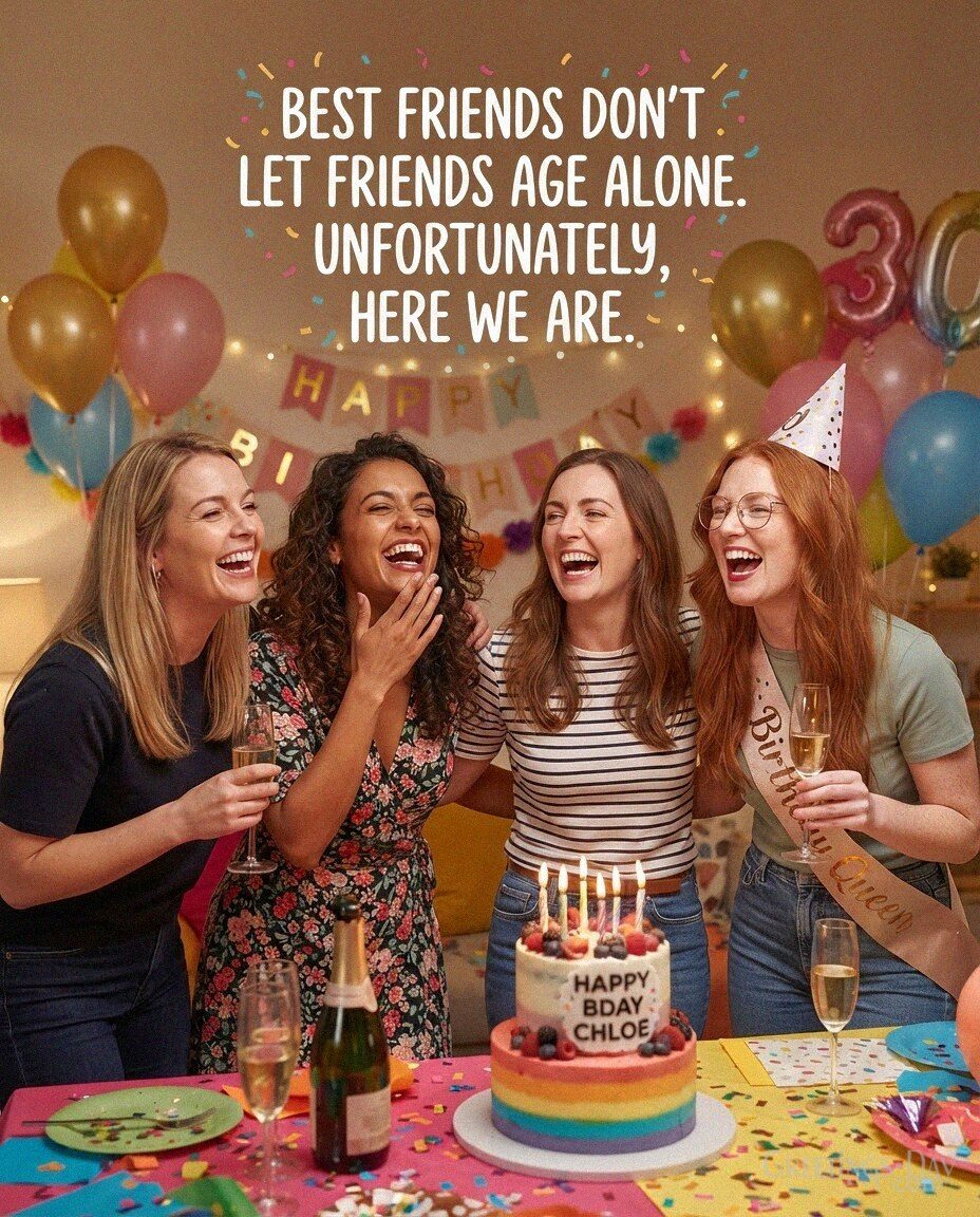 Funny Best Friend Birthday – Aging Together