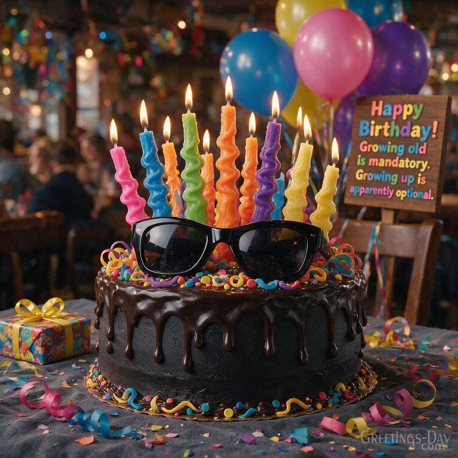 Funny Birthday for Him – Growing Up Is Optional
