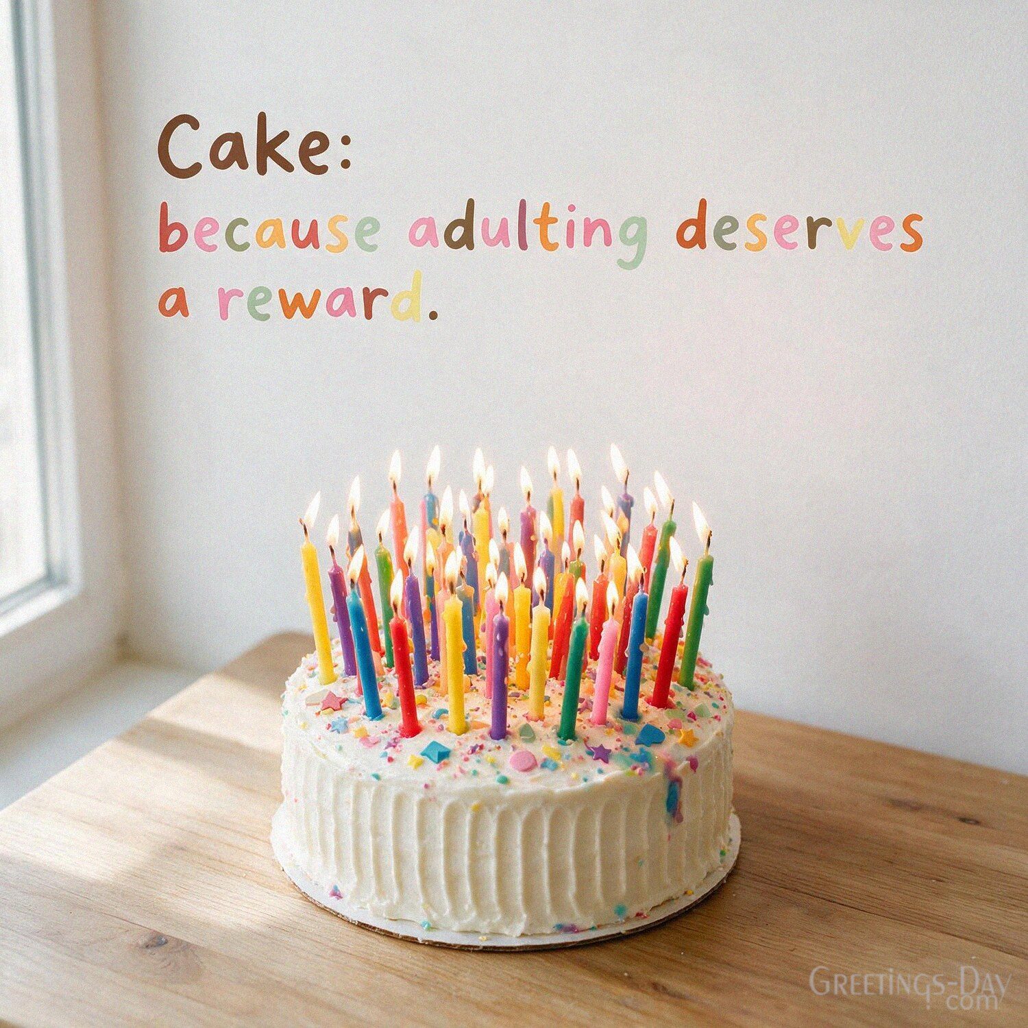 Funny Birthday Meme – Adulting Deserves Cake