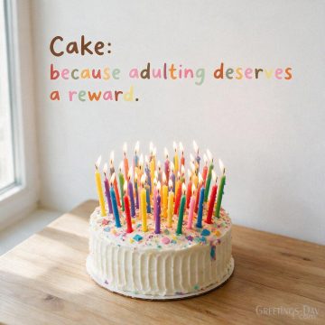 Funny Birthday Meme – Adulting Deserves Cake