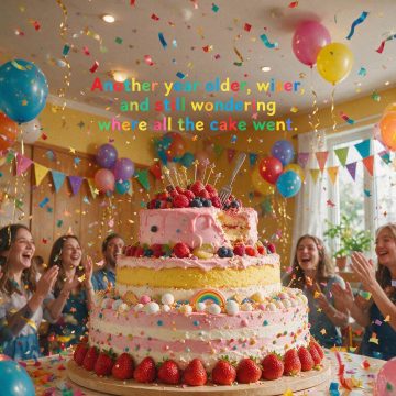 Funny Birthday Quote – Another Year Older, Wiser, and Still Looking for the Cake