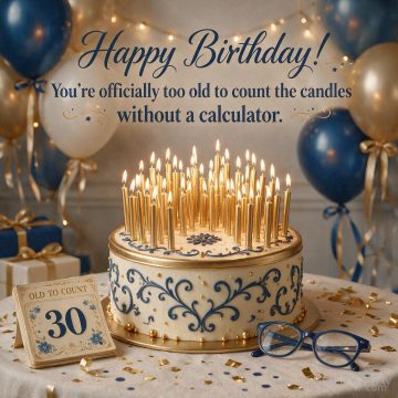 Hilarious Birthday – Too Many Candles to Count