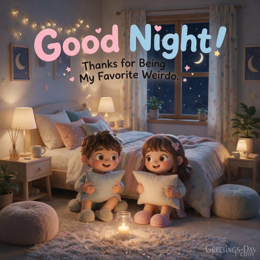 cute-funny-good-night-friend-favorite-weirdo with the text 