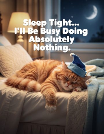 Sleep Tight… I’ll Be Busy Doing Absolutely Nothing.